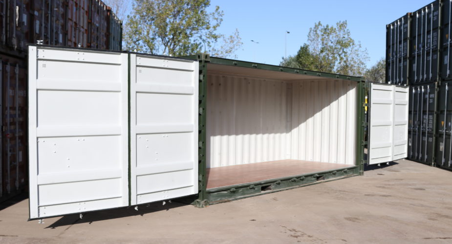  New 20ft Full Side Access Containers - External view with both side doors open	