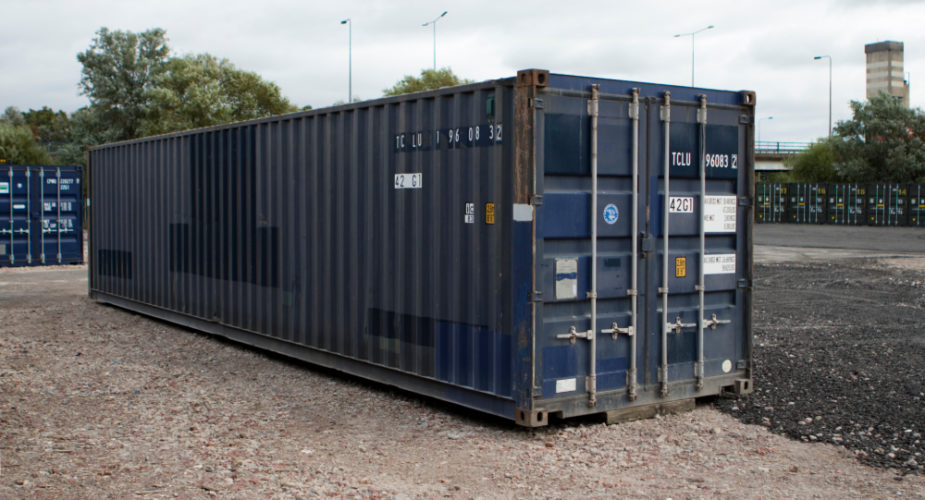  40ft Used Shipping Container - External view with doors closed	