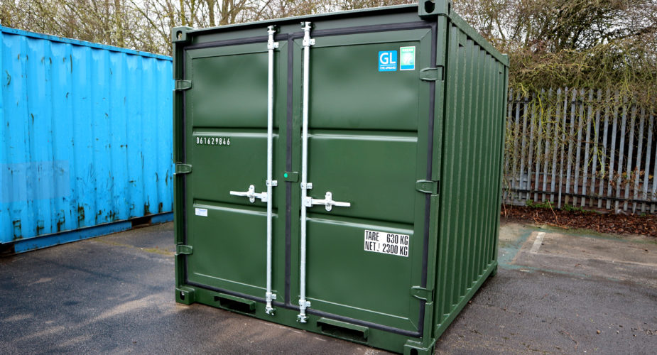  8ft New Build Container - External view with doors closed	