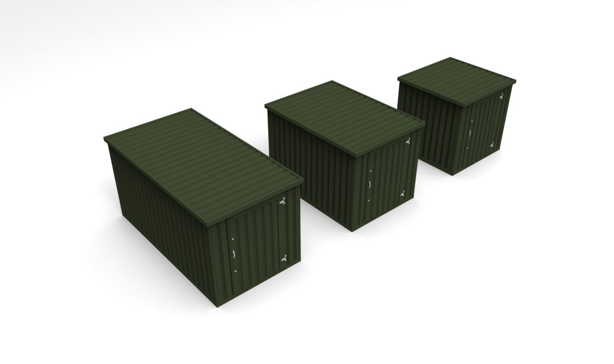Secure Flat Pack Outdoor Storage Container Sales