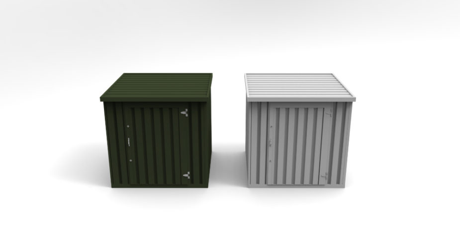  Flat Pack Storage Containers - External front view	