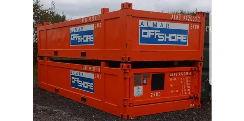  Half height shipping containers - external view	