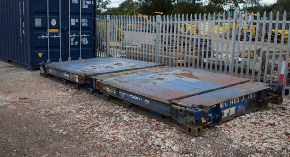  Flat Rack Container - with panels folded down	