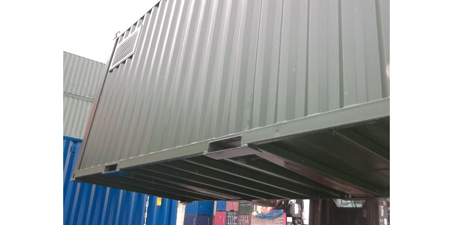  Purpose built 16ft x 7ft steel container - external view	