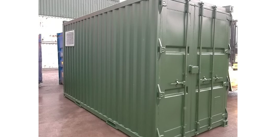  Purpose built 16ft x 7ft steel container - external view	