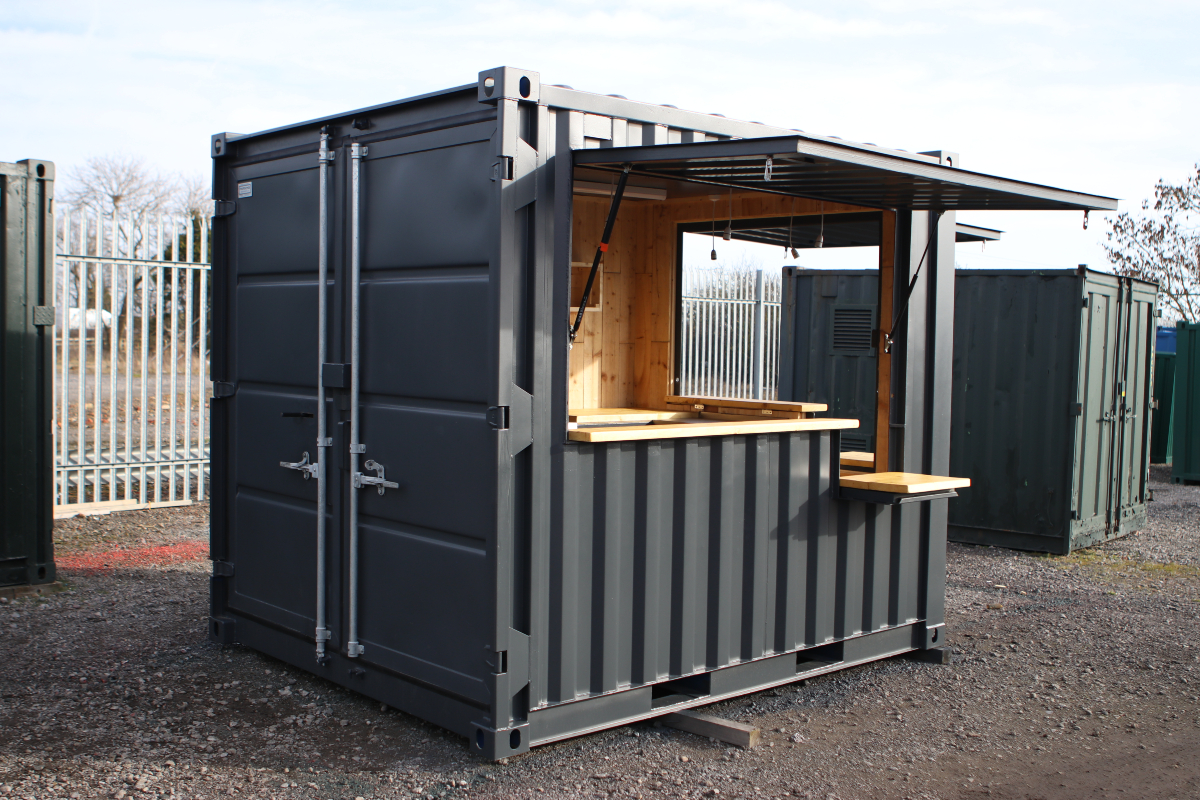 A New 10ft Shipping Container converted into a Mobile Coffee Shop