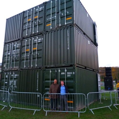 Meeting the artist - Stephen Collins our Container Sales Manager meeting the artist behind the ‘Precious’ art installation we supplied tunnel containers for.