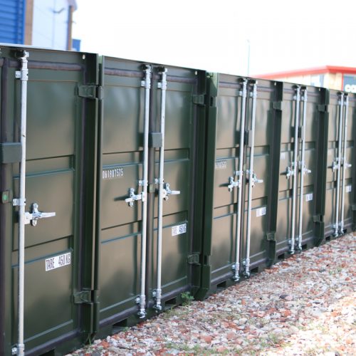 New Build Containers - Our new build containers in a row for self-storage customers at our sister company U Hold The Key self-storage site.