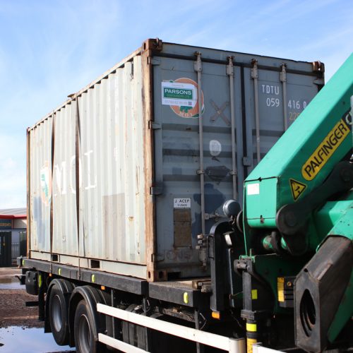 Used container out for delivery - 1no. 20ft used container collected and ready to be delivered to our customer.