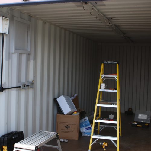 Workshop production - One of our container conversions in production for a workshop container.