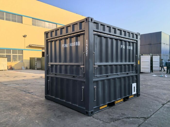 10ft container kiosk with serving hatches, steel container for catering, retail and pop-up use