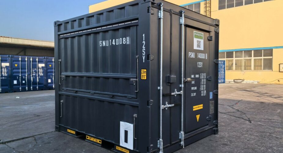  10ft Container Kiosk with Serving Hatch and Personnel Door	