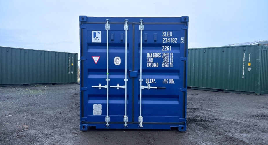  20ft One Trip Shipping Container New Blue 	
