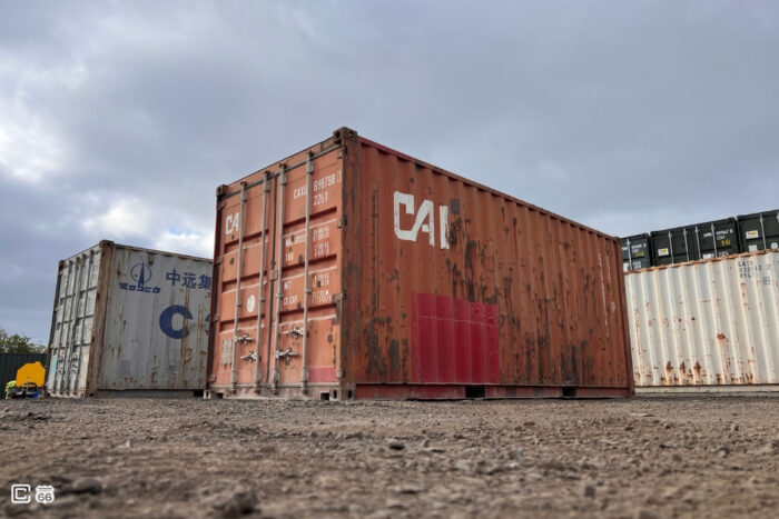 20ft used shipping container for sale in Darlington near A66, wind and watertight steel storage container