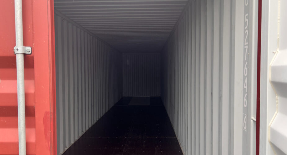 Internal of Red 2021 40ft HC Container at A66