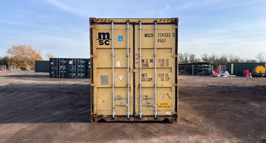  Yellow 40ft Used HC Container Cargo Doors	