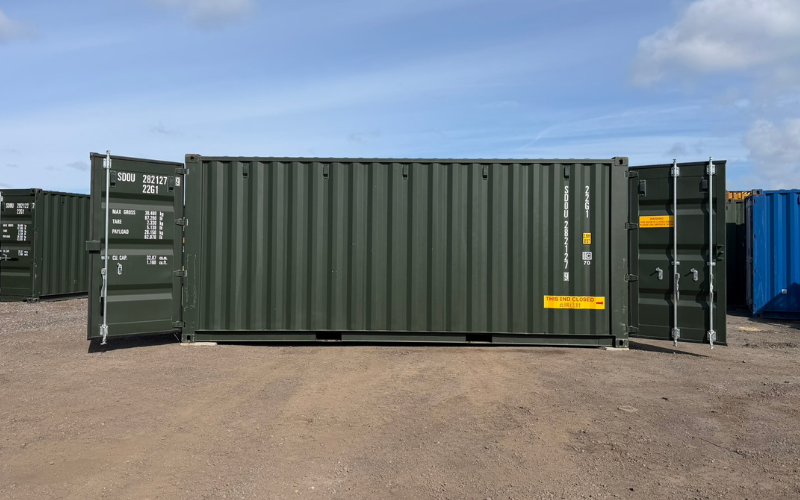  Side View of 20ft Tunnel Container Doors Open	